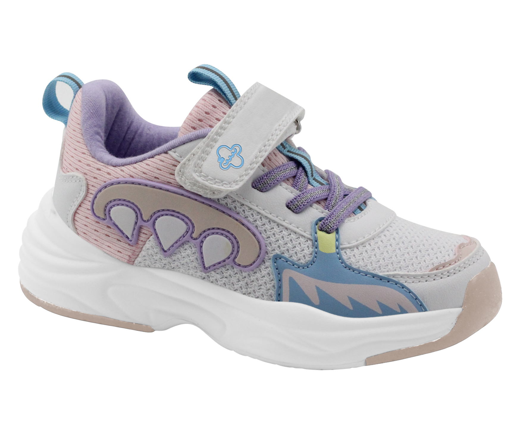 Полуботинки школьные K01CL230612/WHITE PINK