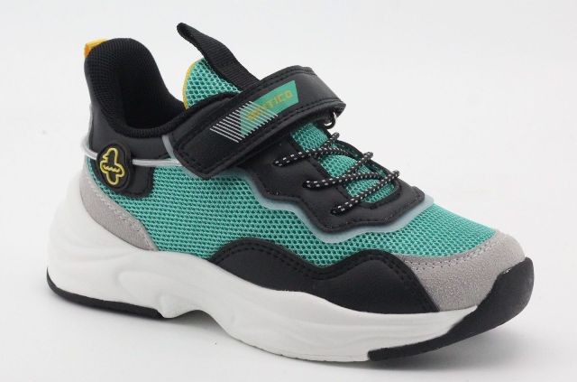 Полуботинки школьные K01-250810/BLACK GREEN